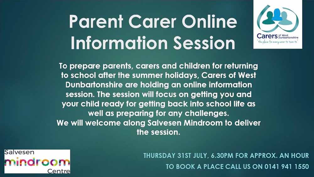 Carers of West Dunbartonshire Online Event